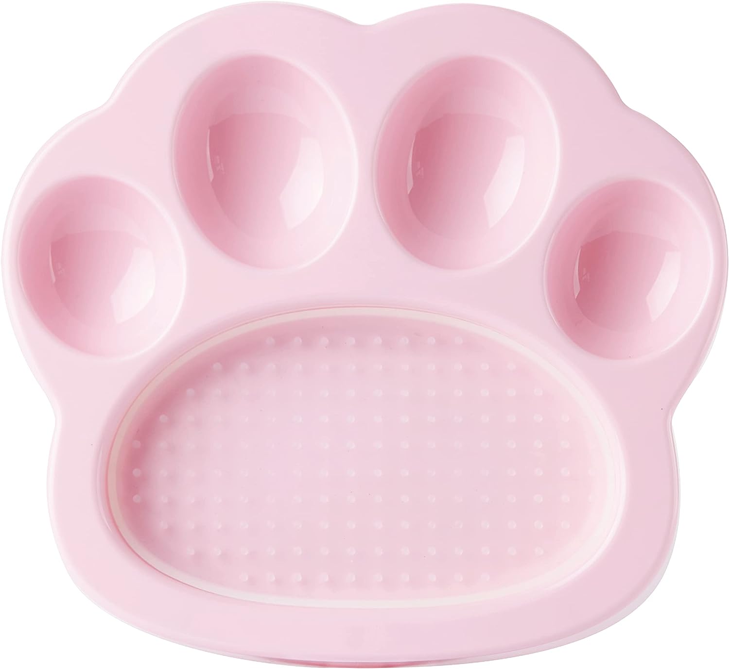 PetDreamHouse PAW 2-IN-1 Mini Slow Feeder & Lick Pad Baby Pink Easy