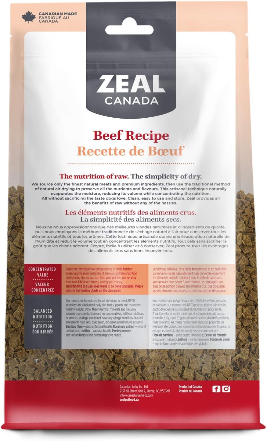 Zeal Gently Air-Dried Beef for Dogs - 8.8 lbs / 8Kg