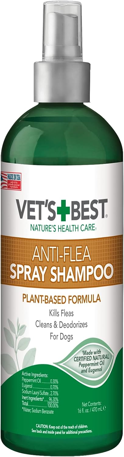 Natural Anti-Flea Easy Spray Shampoo (16 oz)