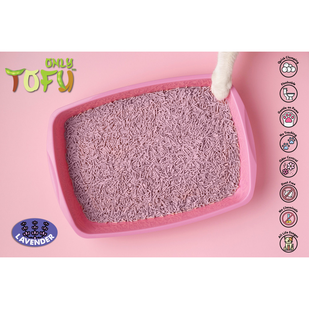 NutraPet Tofu Clumping Cat Litter Lavender Sticks - 7 Liters