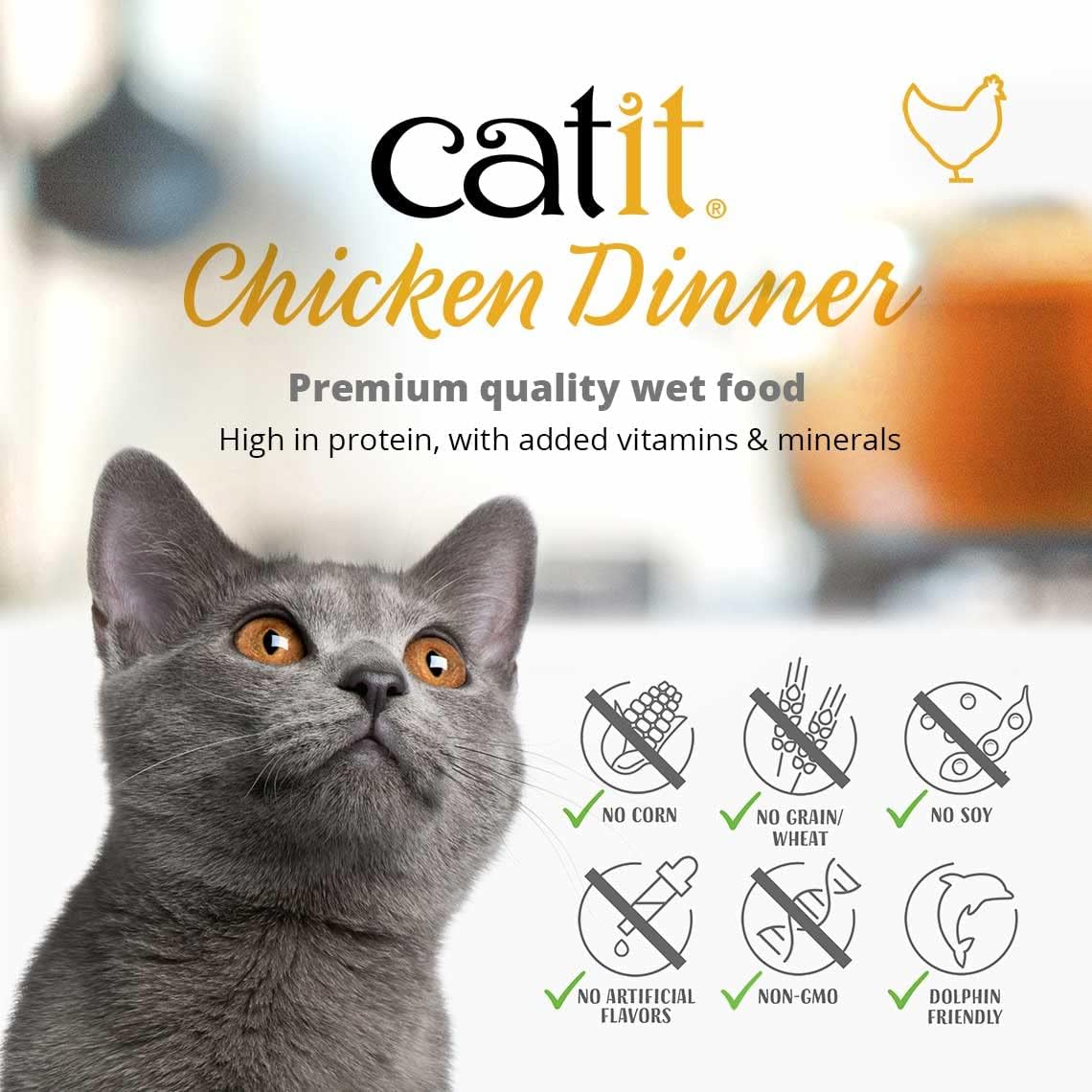 Catit Chicken Dinner, Salmon & Carrot 80 g, 6pcs