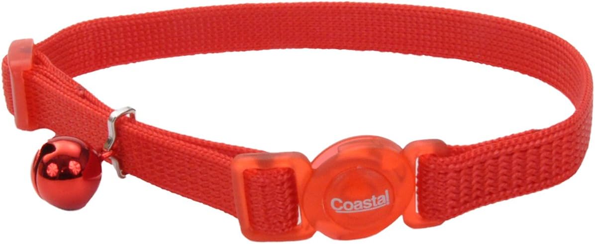 Coastal 3/8" SafeCat Nylon Breakaway Collar Red