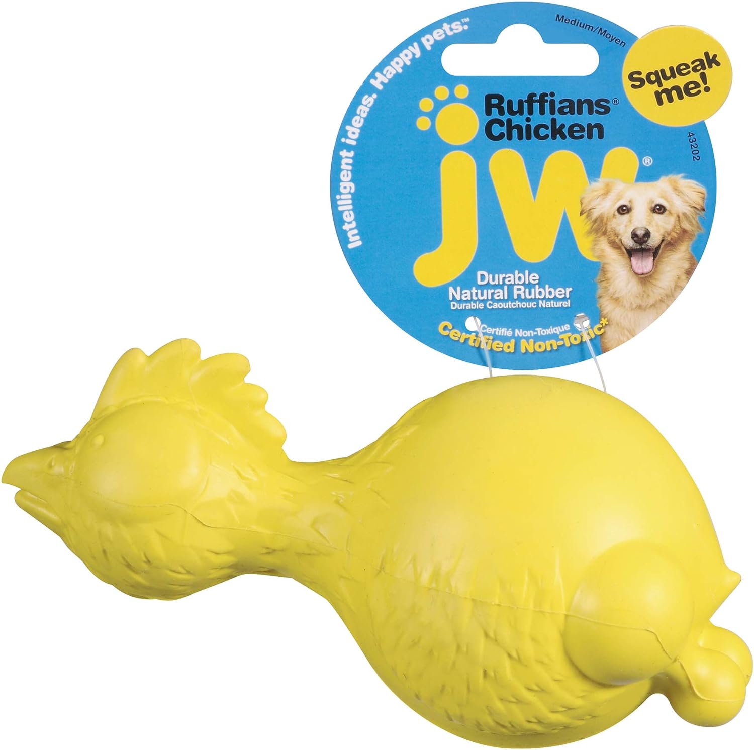 PETMATE JW RUFFIANS CHICKEN TOY (Color Mayvary)