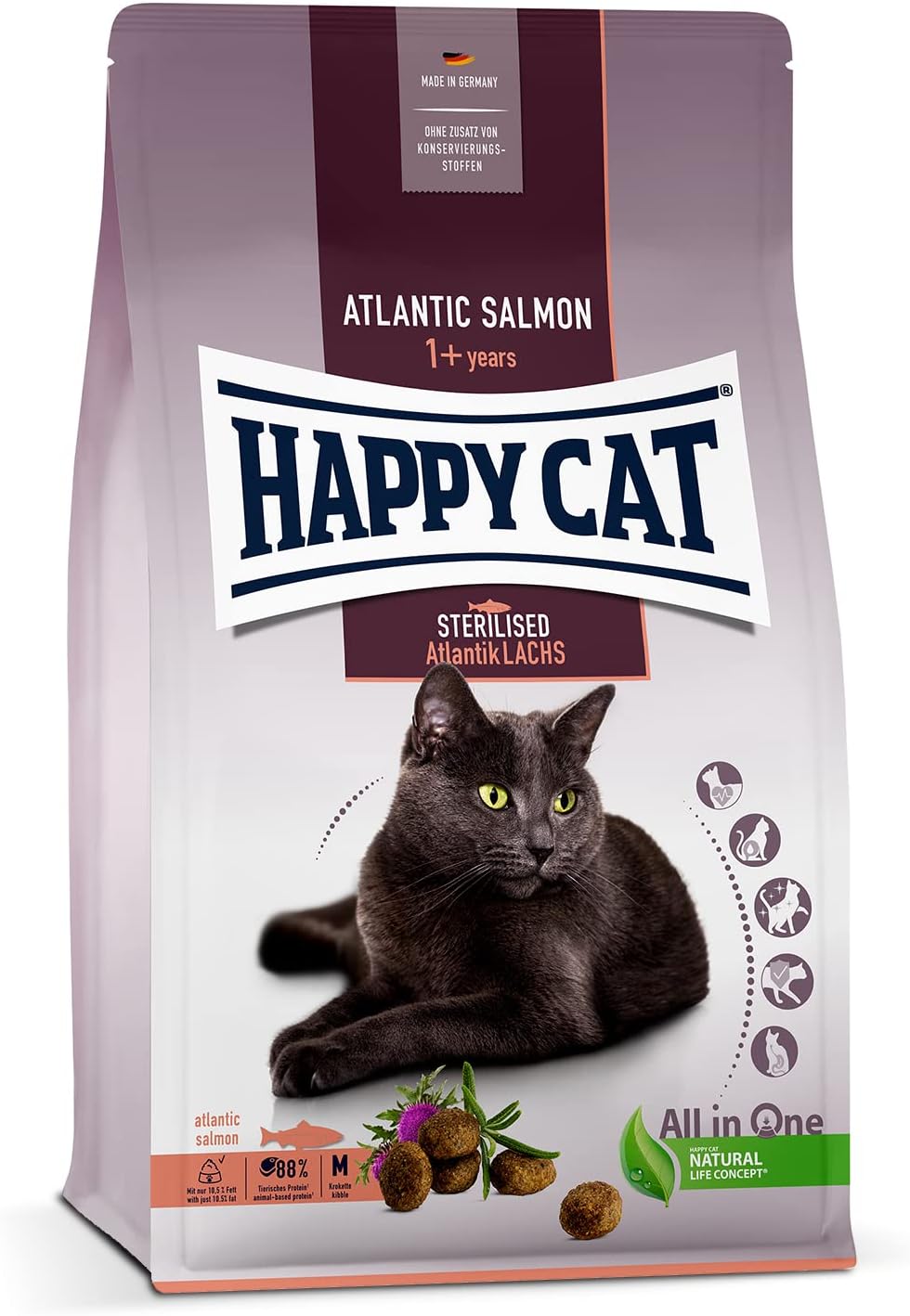 Happy Cat Adult Sterilised Atlantik-Lachs (Atlantic Salmon) - 1.3 KG