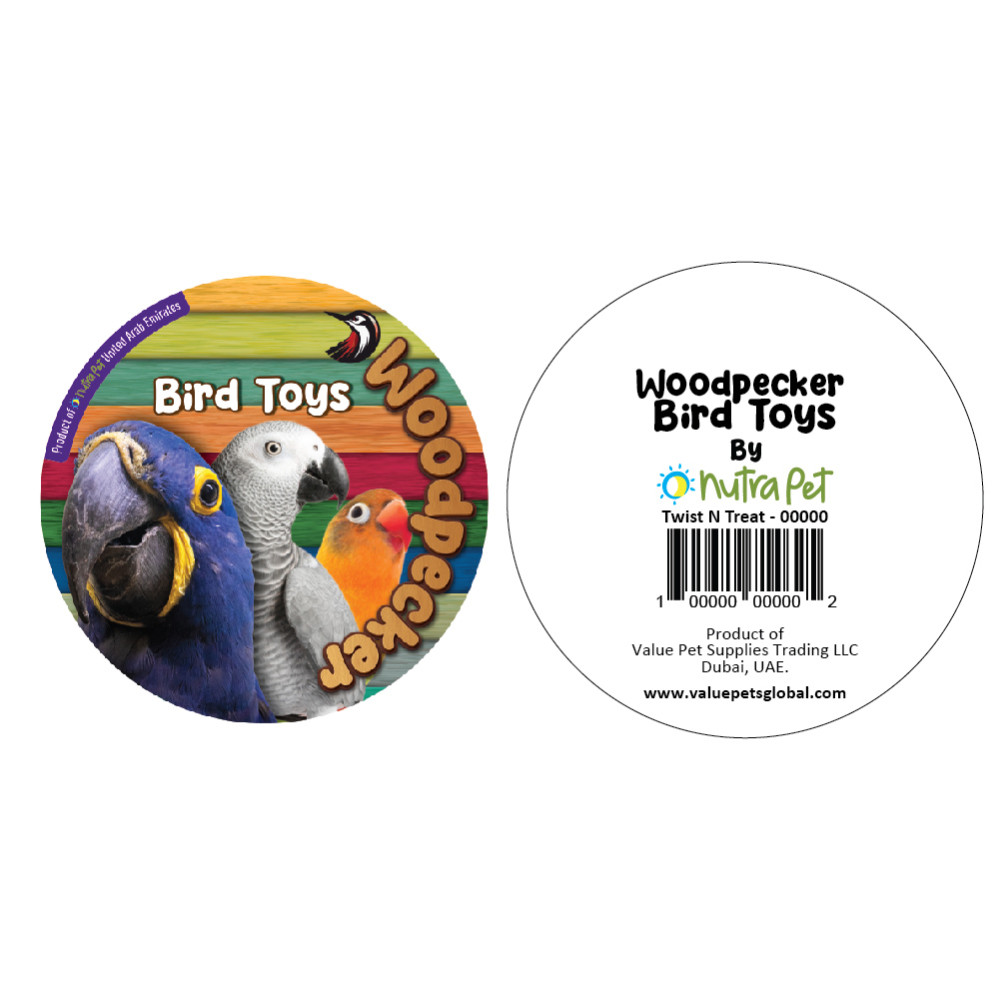 Woodpecker Bird Toy Twist N Treat 40*15 Cms