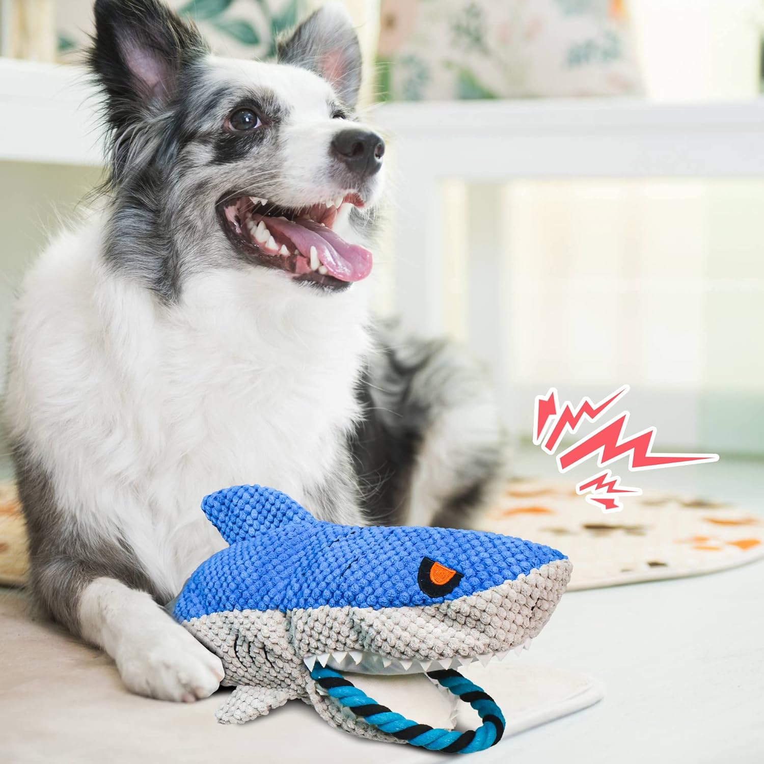 Plush Pet Shark Dog Toy - 1pc