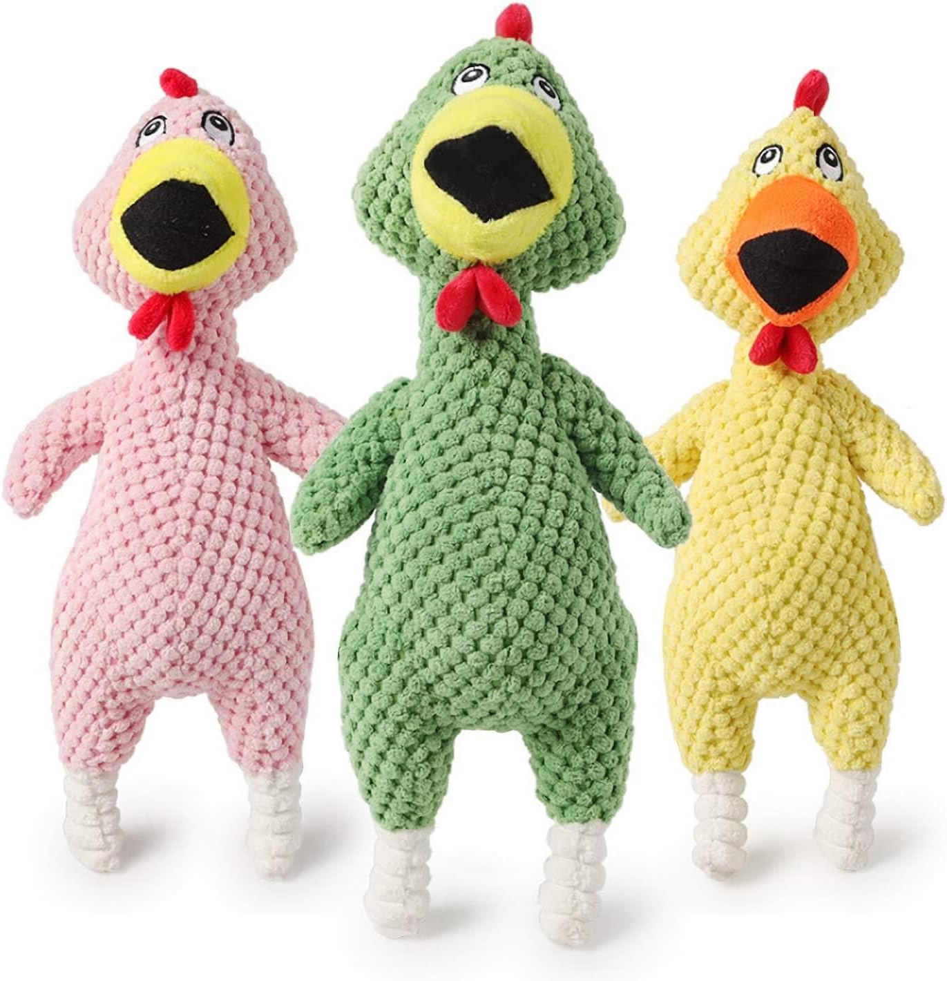 Plush Pet Singing Hens Dog Toy - 1pc