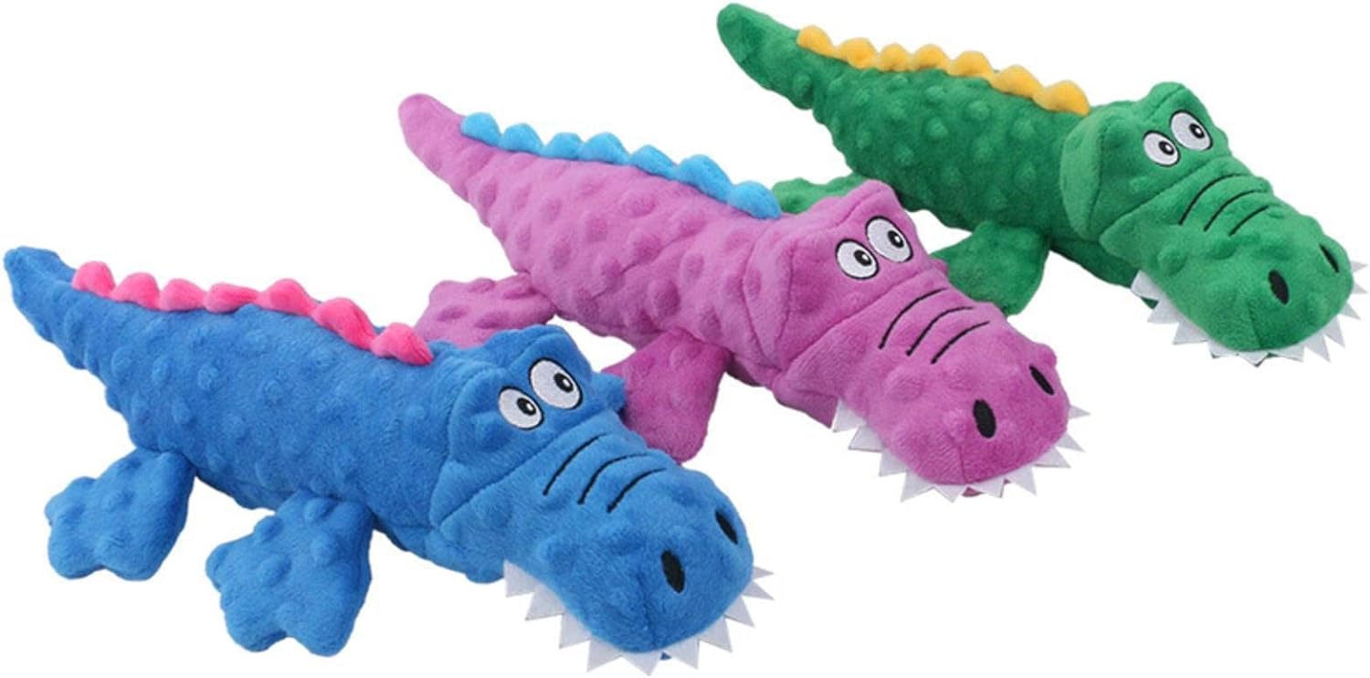 Plush Pet Crazy Gators Dog Toy - 1pc