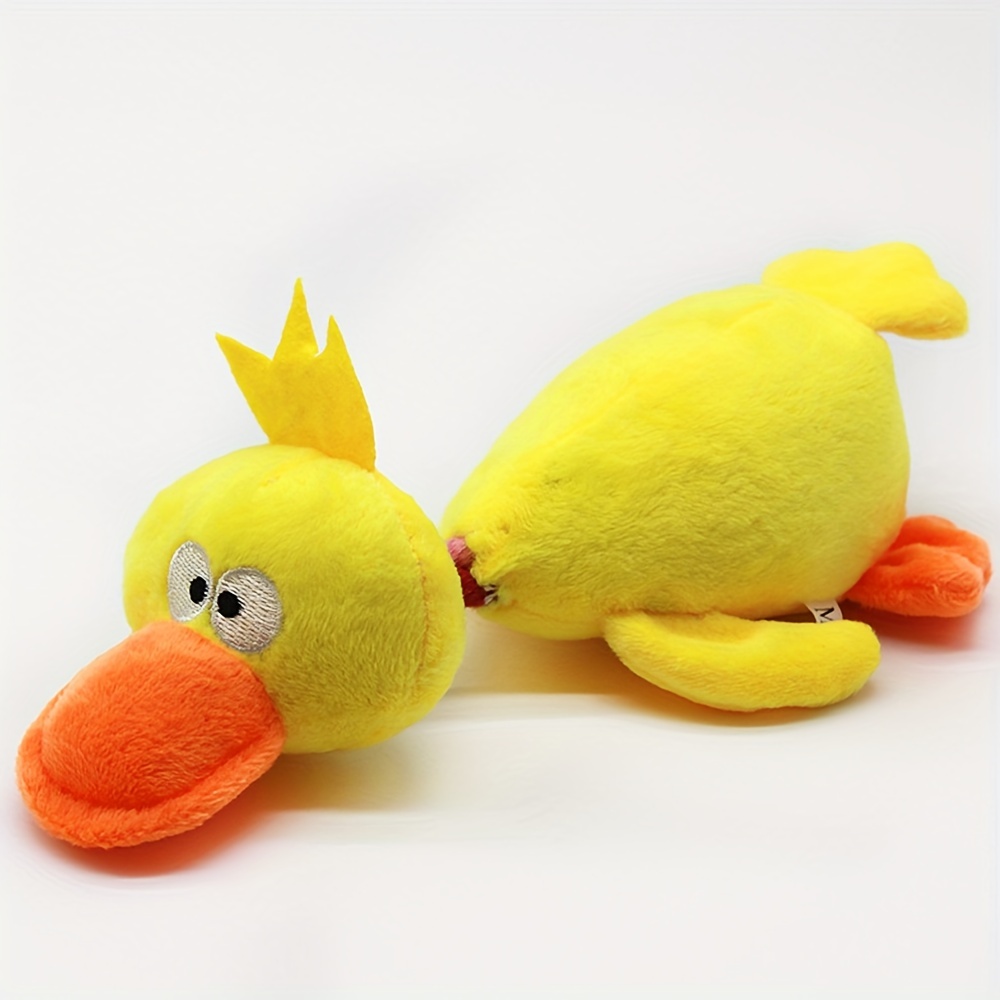 Plush Pet Squeakz Duck Family ( Green/Pink/Yellow) Dog Toy - 1pc