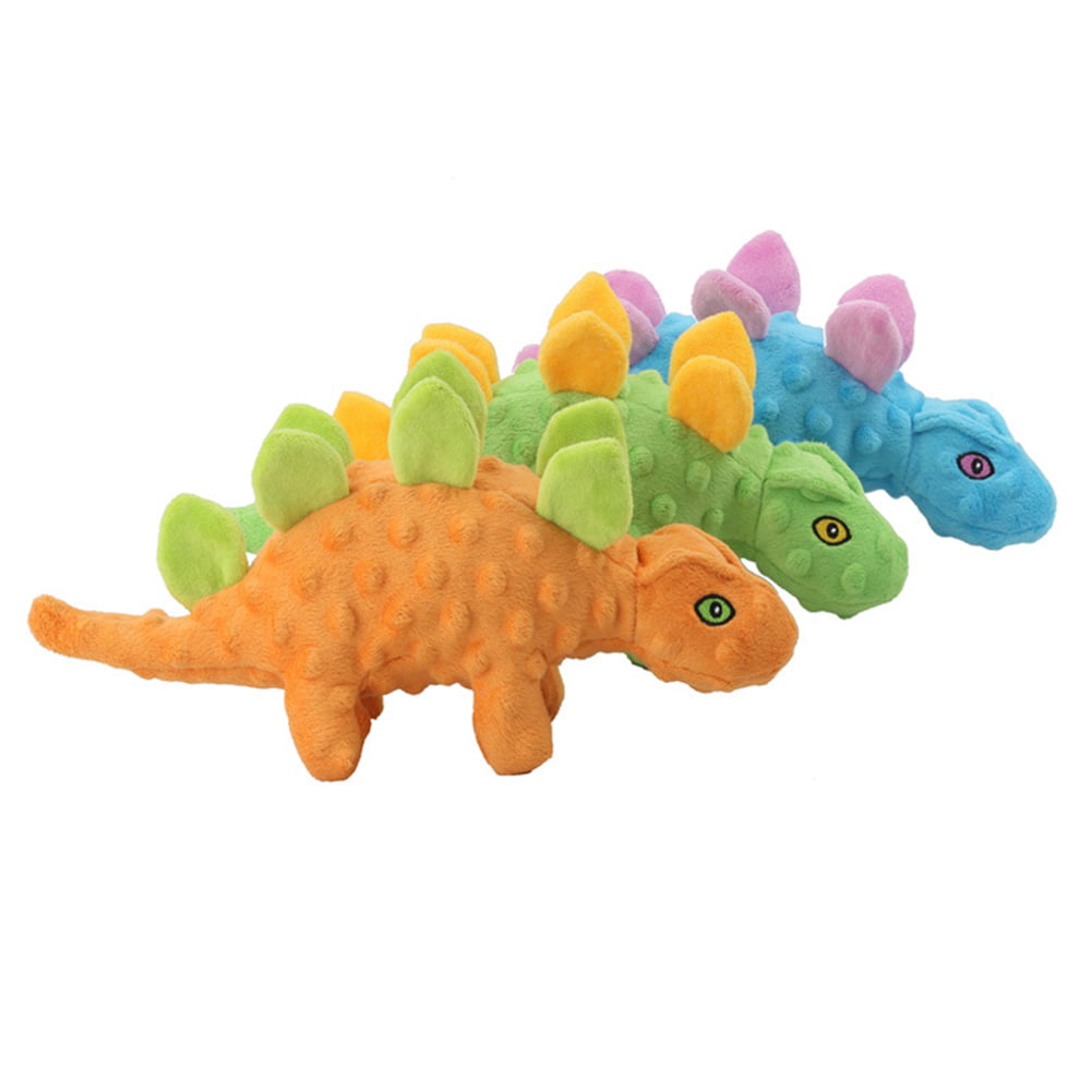 Plush Pet Stegosaurus Dog Toy - 1pc