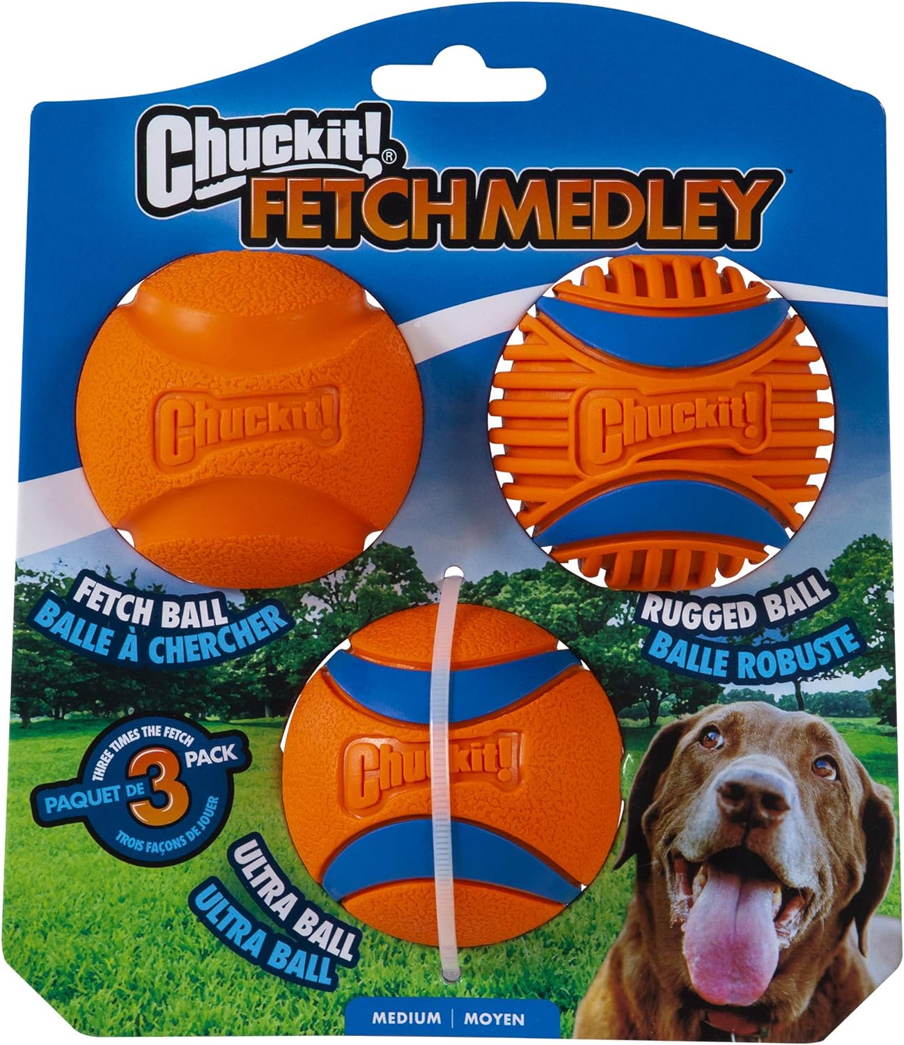 Chuckit! Fetch Medley Gen 3 Medium 3-Pk