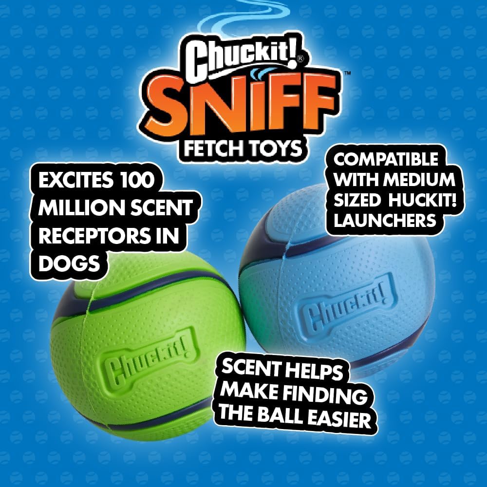 Chuckit! Sniff Fetch Balls Duo Md 2Pk