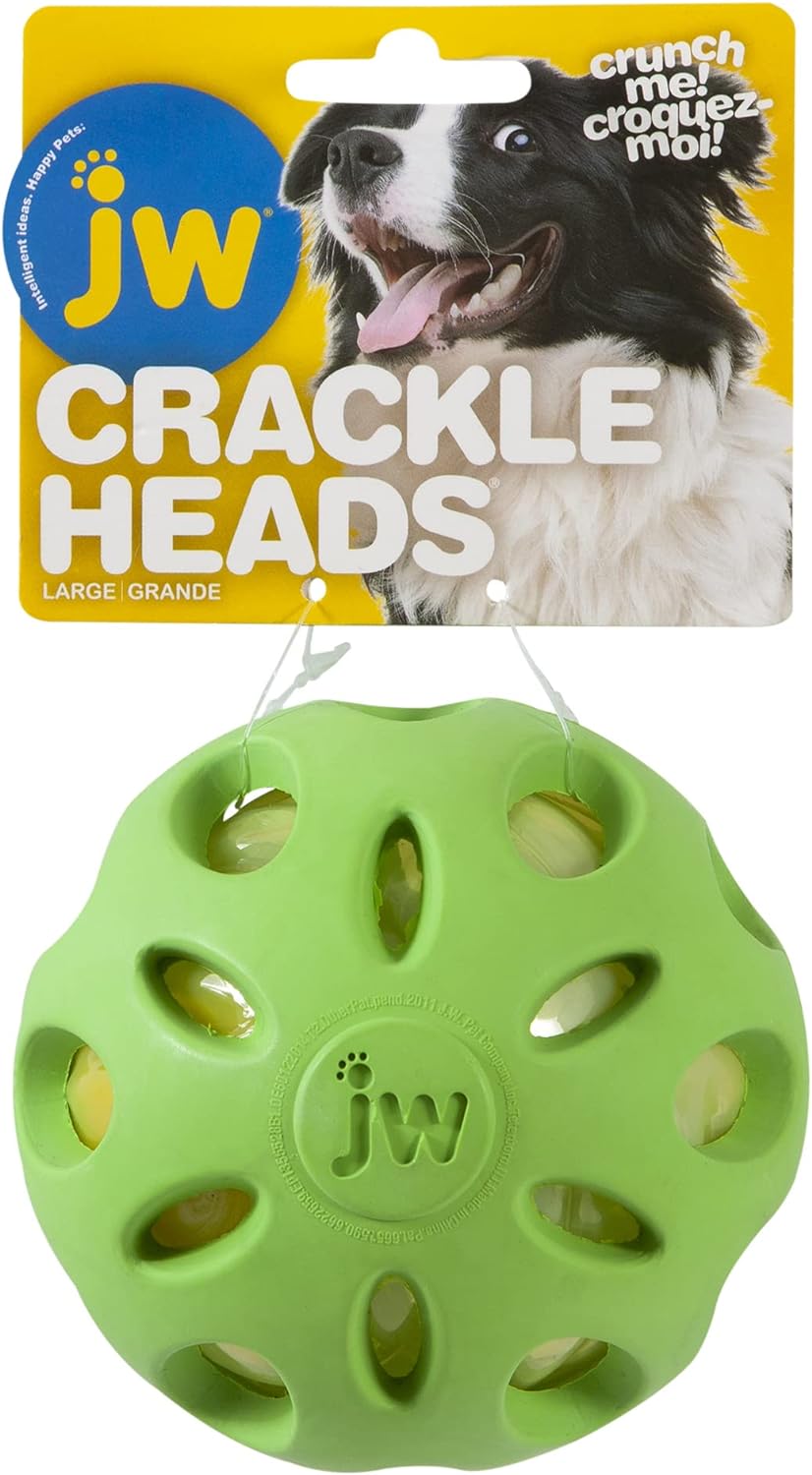 Jw Crackle Heads Crackle Ball Large - Multicolor - 1pc