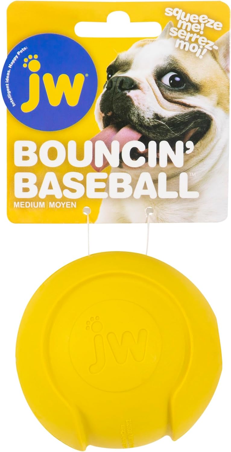 Jw Isqueak Bouncin' Baseball Medium - Mulitcolor - 1pc