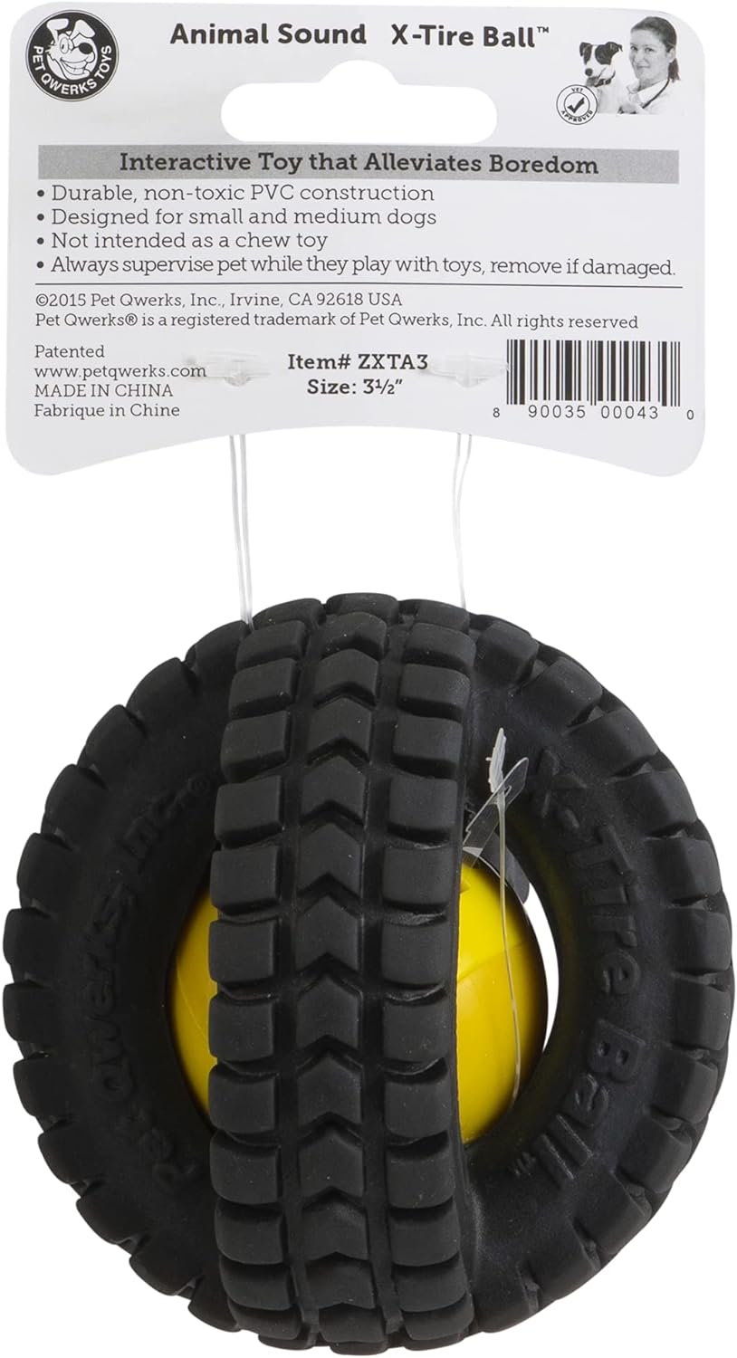 Petmate 3.5" Small Animal Sounds X-Tire Ball