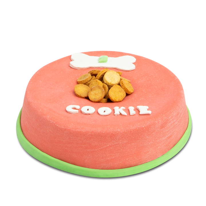Doggy-Bowl Cake for Dogs (Pink)