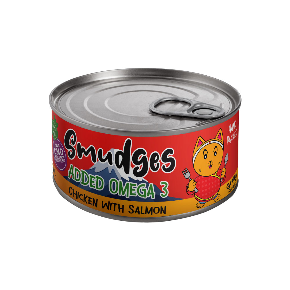 Smudges Adult Cat Chicken With Salmon In Gravy 80g