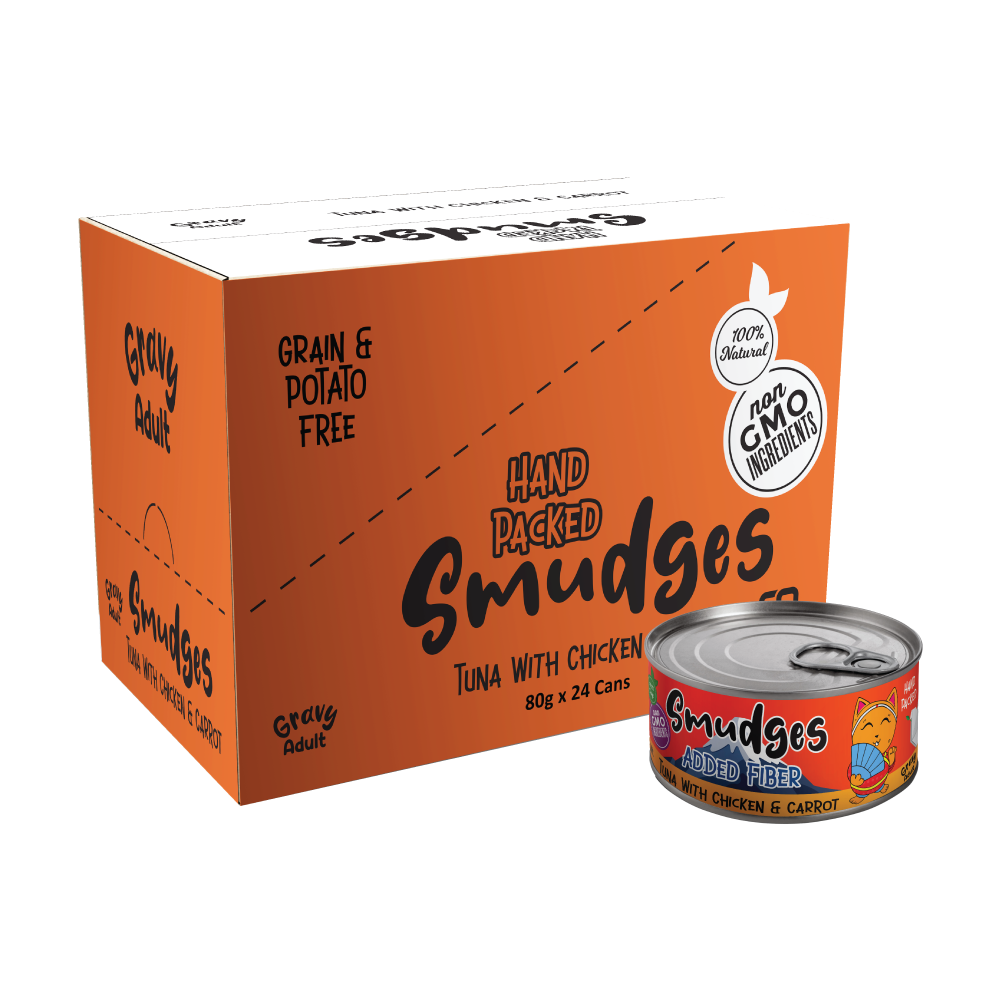 Smudges Adult Cat Tuna Flakes With Chicken & Carrot in Gravy 80g