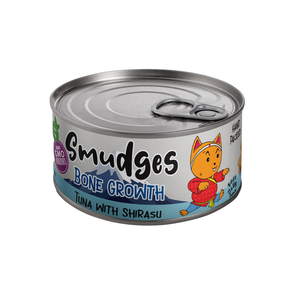 Smudges Adult Cat Tuna Flakes With Shirasu in Soft Jelly 80g