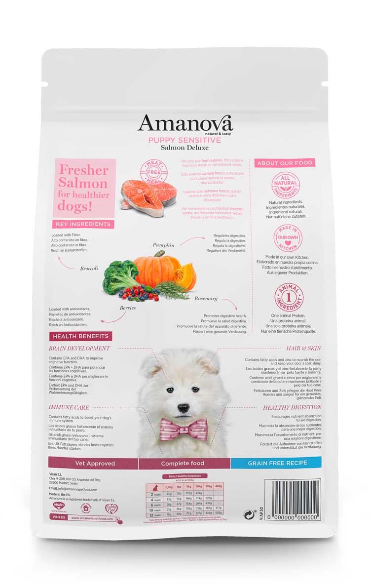 Amanova Grain Free Puppy Sensitive Salmon Deluxe 7kg