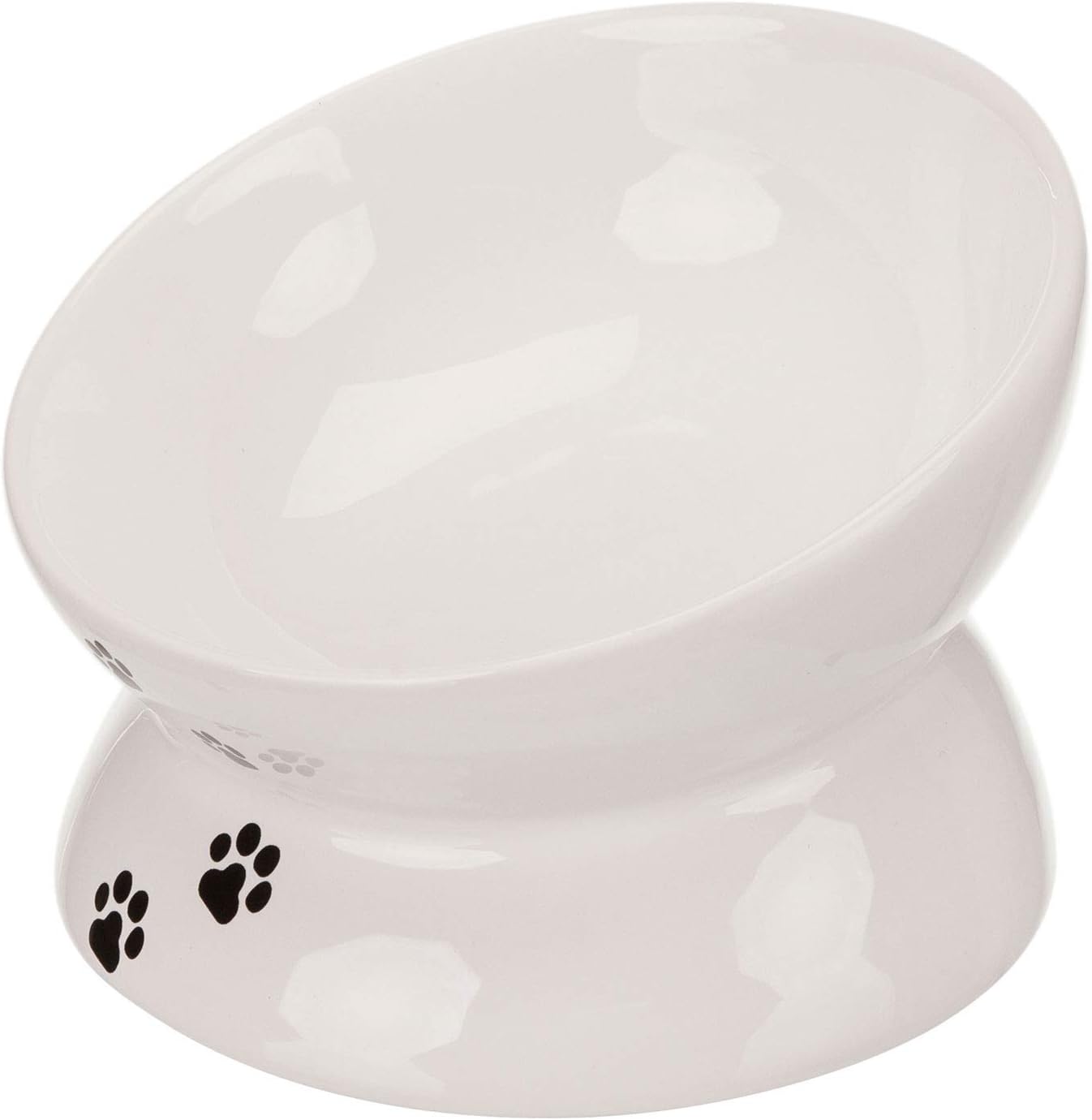 Trixie Raised Ergonomic Ceramic Cat Bowl-205Ml/White