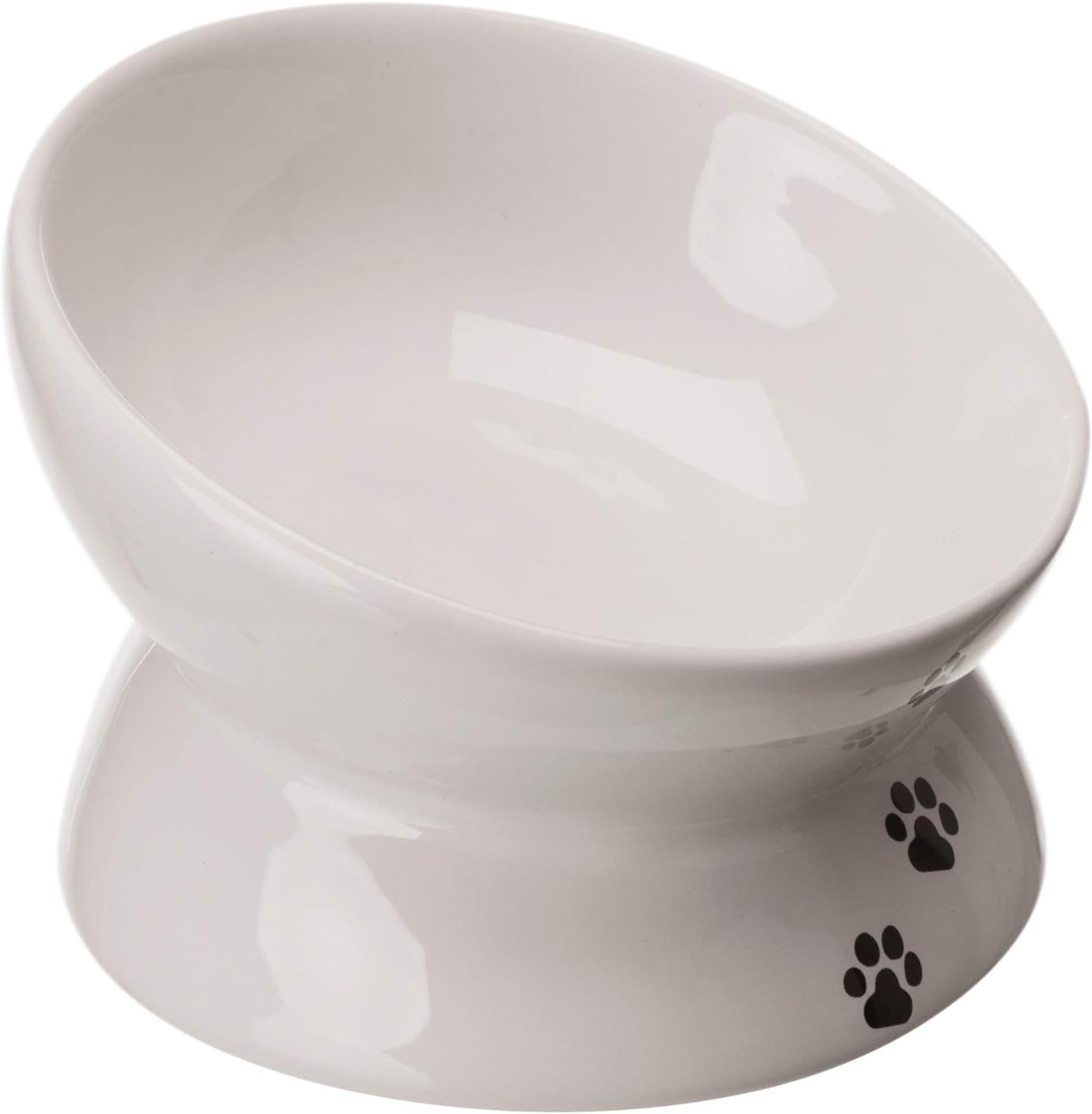 Trixie Raised Ergonomic Ceramic Cat Bowl-205Ml/White