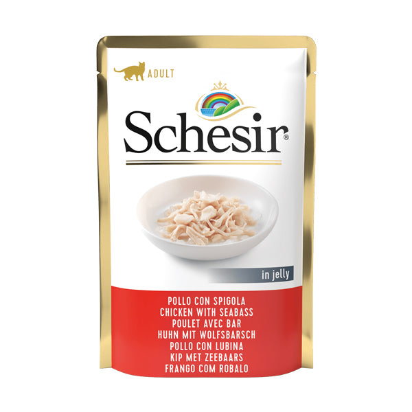 Schesir Cat Pouch Jelly Chicken With Seabass 85gm