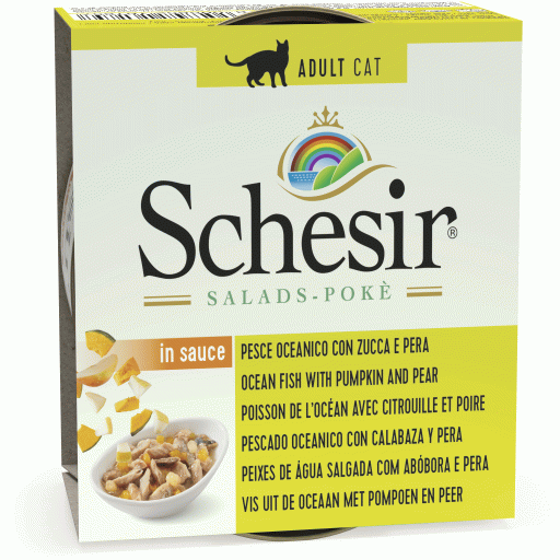 Schesir Salad Cat Wet Food Ocean Fish With Pumpkin And Pear 85g
