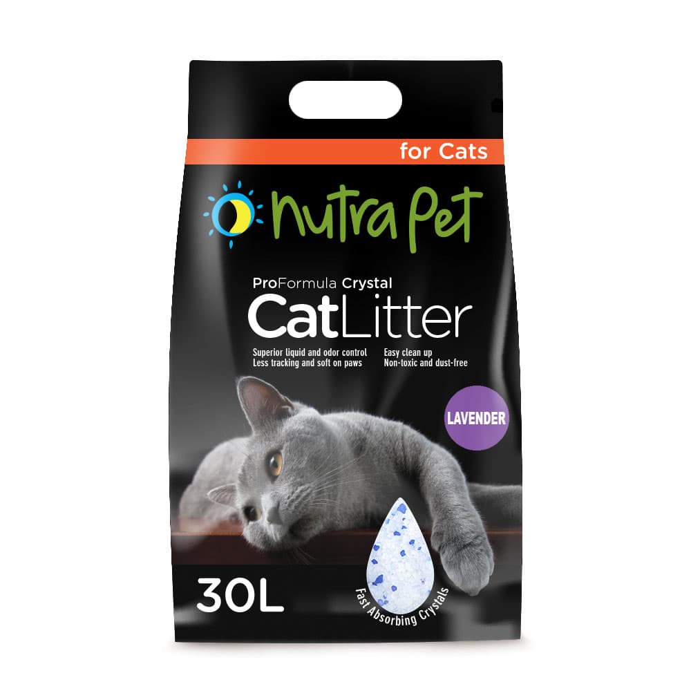 Nutrapet Cat Litter Silica Gel 30L 20KGS- Scented Lavender- SOLD PER BOX