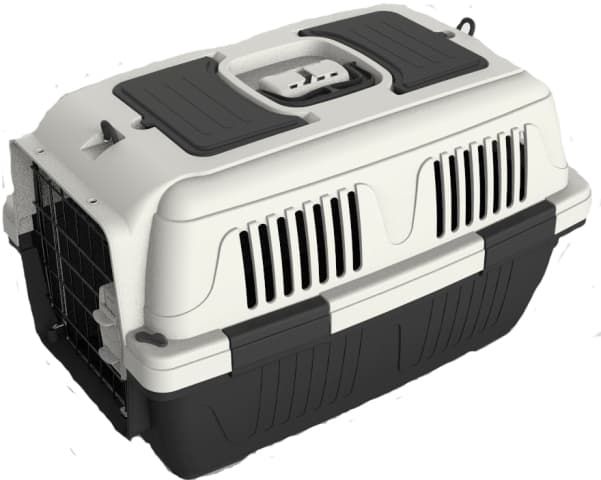 Nutrapet Dog and Cat Carrier Box Closed Top Dark Grey L55CmsX W33Cms X H30 Cms