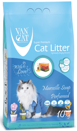 Van Cat White Bentonite Clumping Cat Litter Marsilla Soap 10Kg