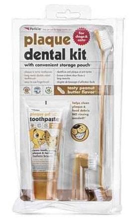 Petkin Plaque Dental Kit Peanut Butter Flavour