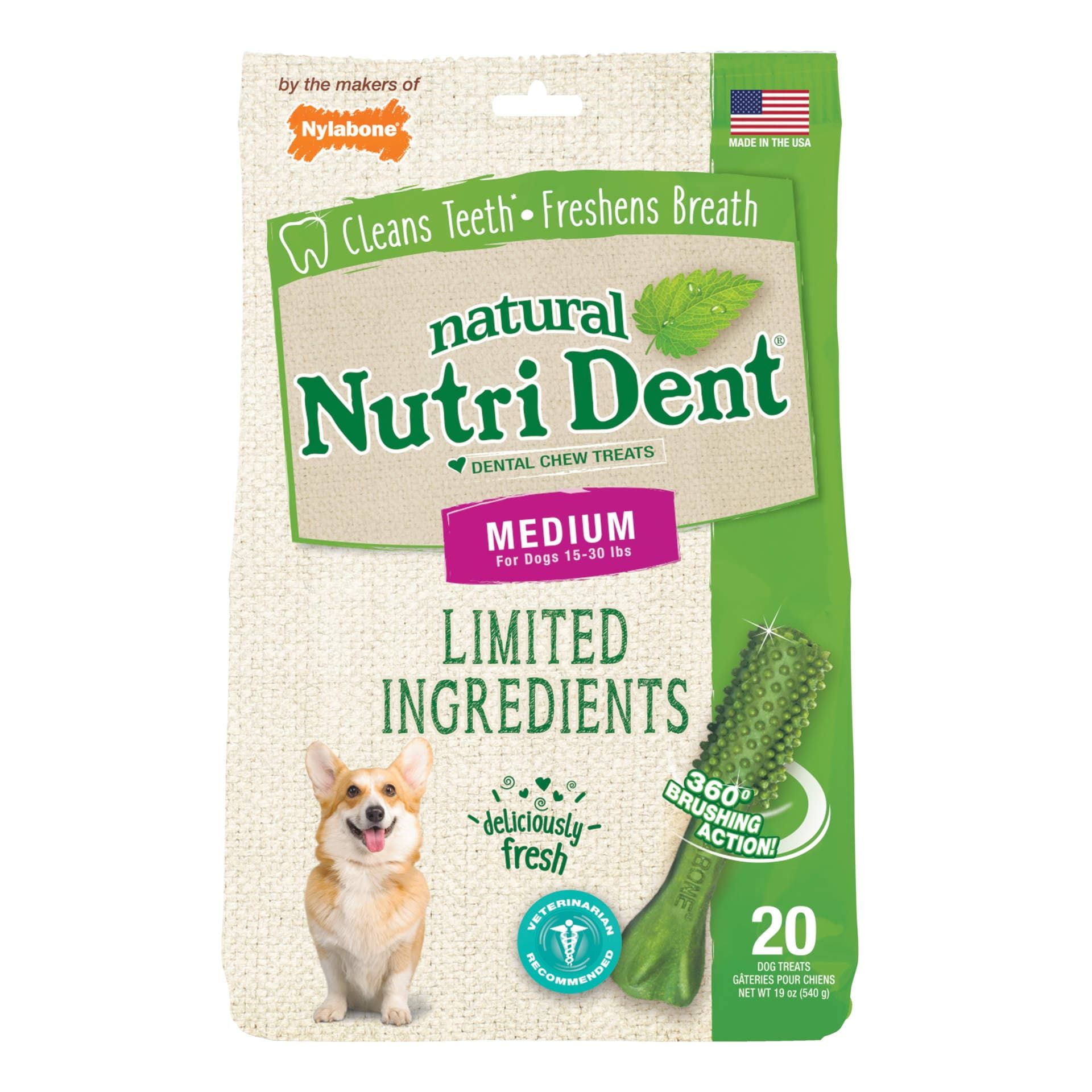 Nutri Dent Fresh Breath 20 Count Pouch Medium