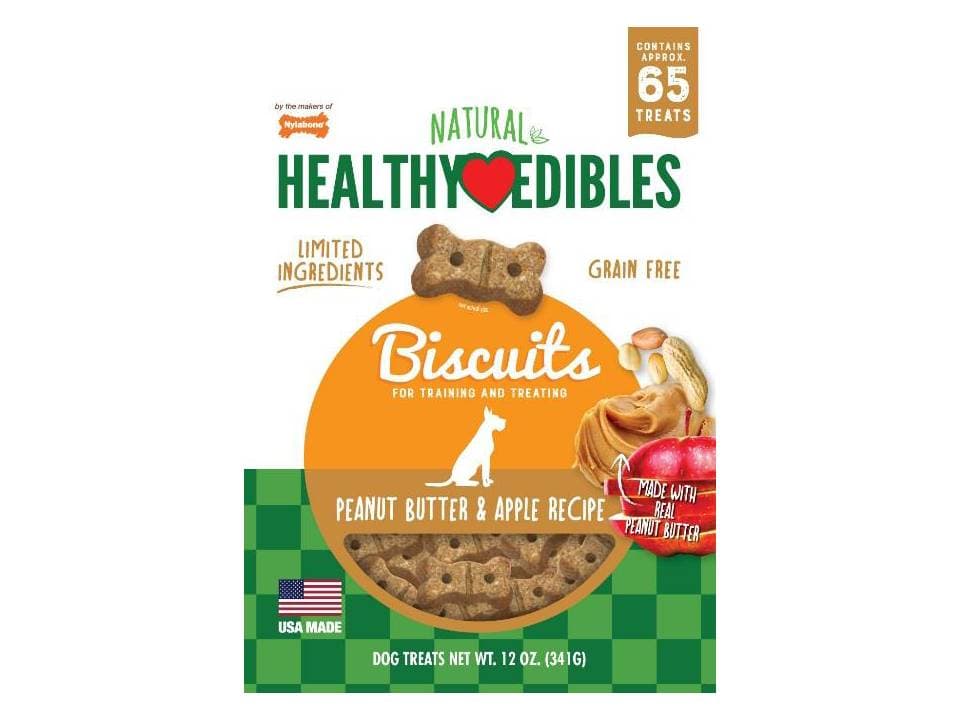 Healthy Edible Grain Free Biscuit Peanut Butter and Apple Flavor 12 oz