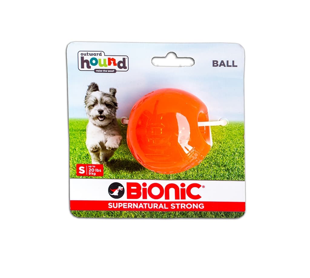 Outward Hound Bionic Opaque Ball Orange Small