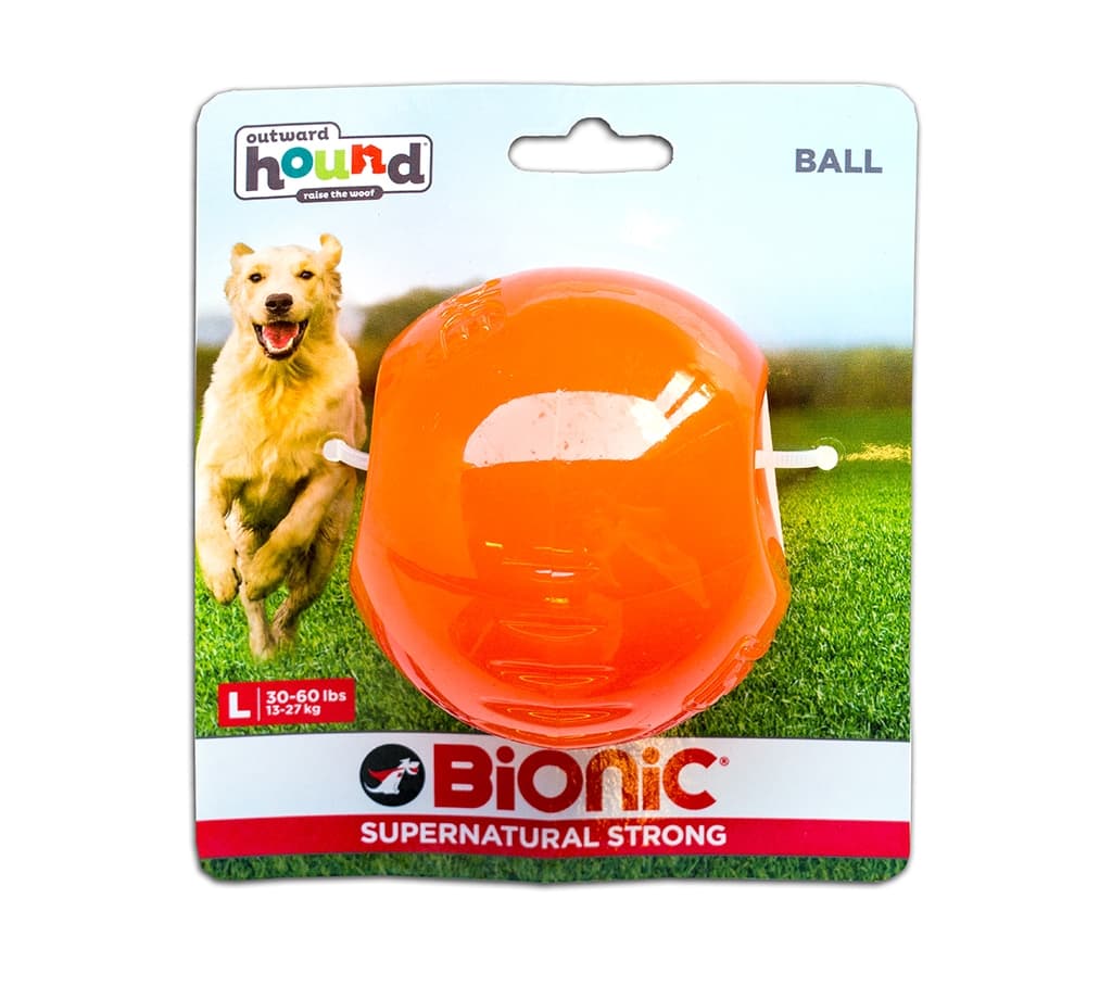 Outward Hound Bionic Opaque Ball Orange Large