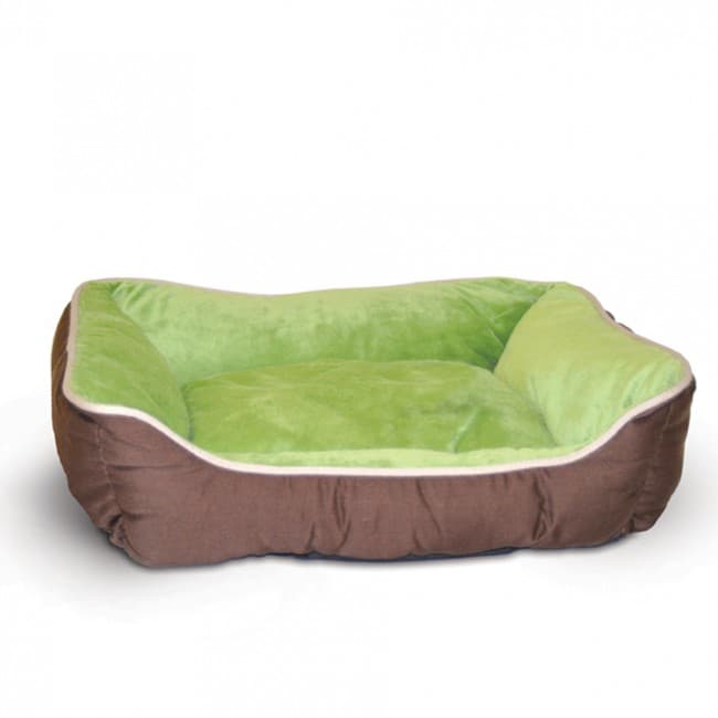 K&H Self-Warming Lounge Sleeper Small Mocha/Green 16" x 20"/41X51Cm