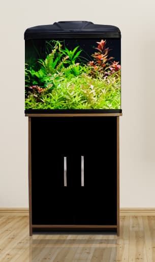 Aqua One AquaVue 580 Cabinet 58x32x74cm Black Gloss Reversible Door (walnut)