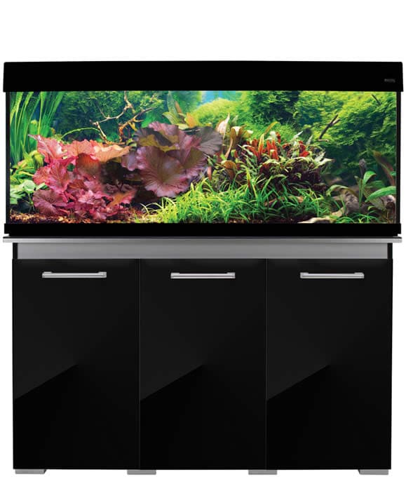 Aqua One Cabinet 245 - 120w x 45d x 55cm Black Gloss With Grey
