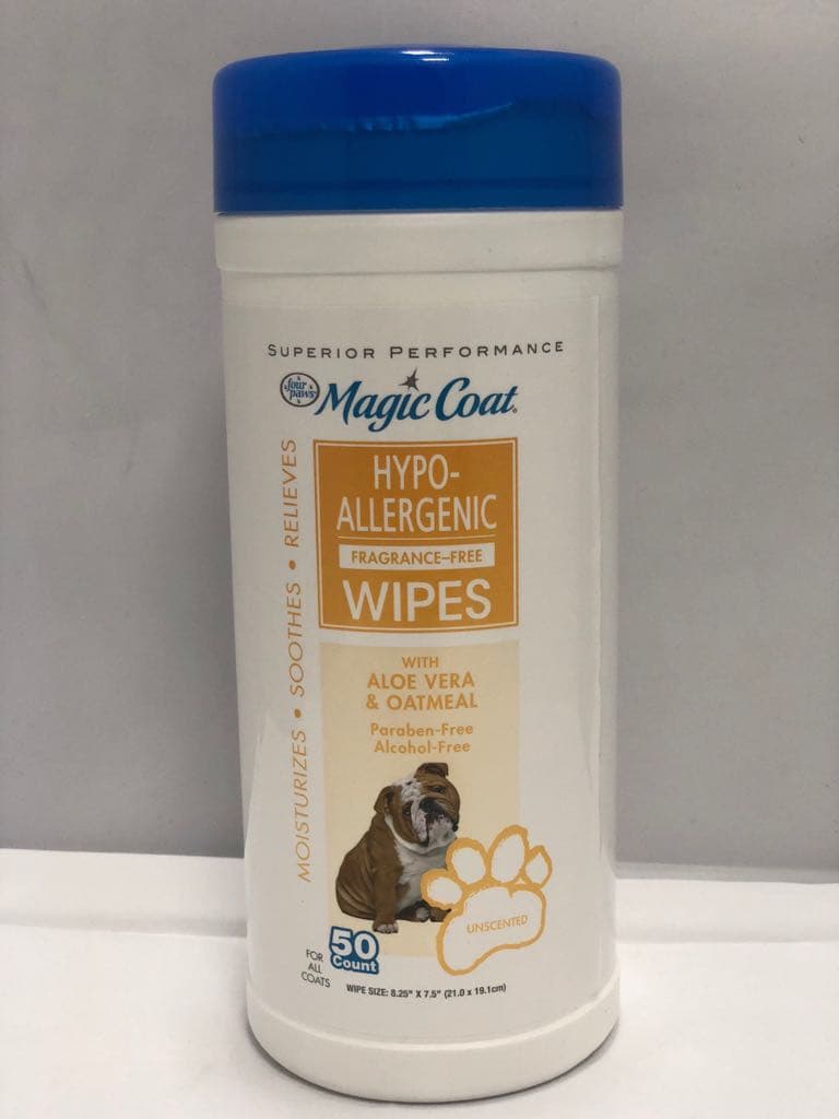 Four Paws Magic Coat Unscented Hypoallergenic Wipes 6/50ct