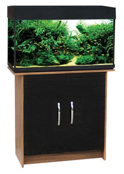 Aqua One Vogue Cabinet 135 Only - 80x42x75 Walnut And Gloss Black