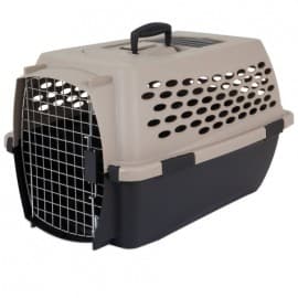PETMATE VARI KENNEL 19" UP TO 10LBS ~ BLEACHED LINEN & BLACK