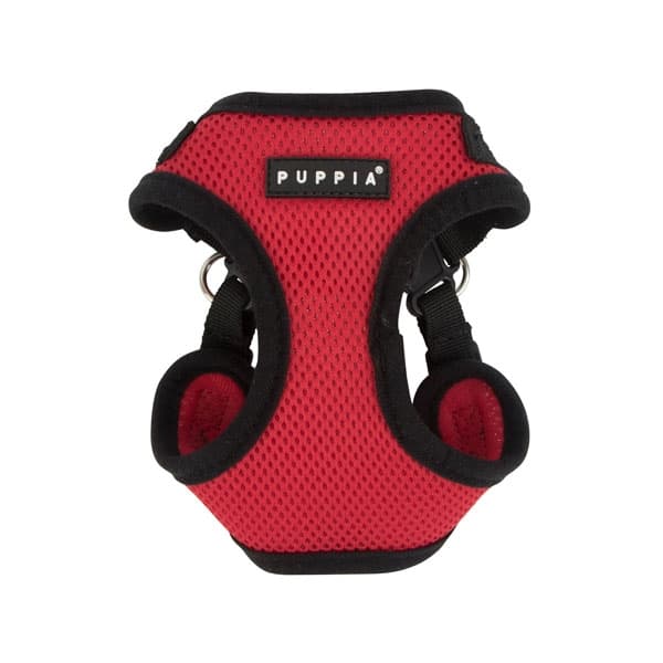PUPPIA SOFT HARNESS C RED S Neck 11.0-12.6" Chest 12.2-13.8"