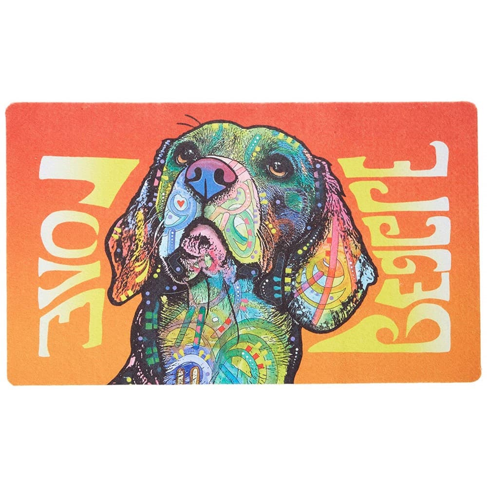 Dry Mate Placement Mats For Dogs Beagle Love 12 X 20 Inches