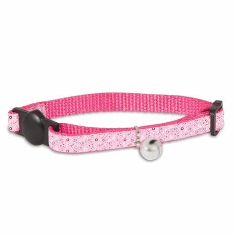 Petmate Adjustable Cat Collar 3/8"X8-12" Floral Pink