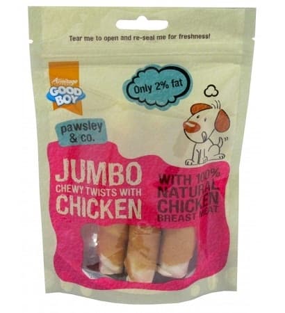 Armitage Jumbo Chicken Chewy Twists - 100g