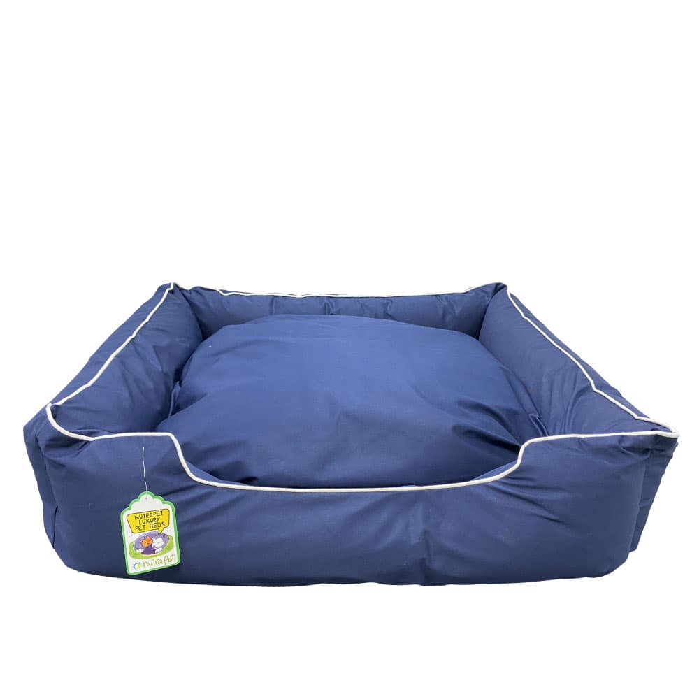 Nutrapet L-84Cm W-74Cm H-26Cm W/R Lounger Bed Navy M