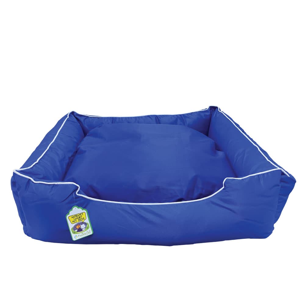 Nutrapet L-84Cm W-74Cm H-26Cm W/R Lounger Bed R.Blue M