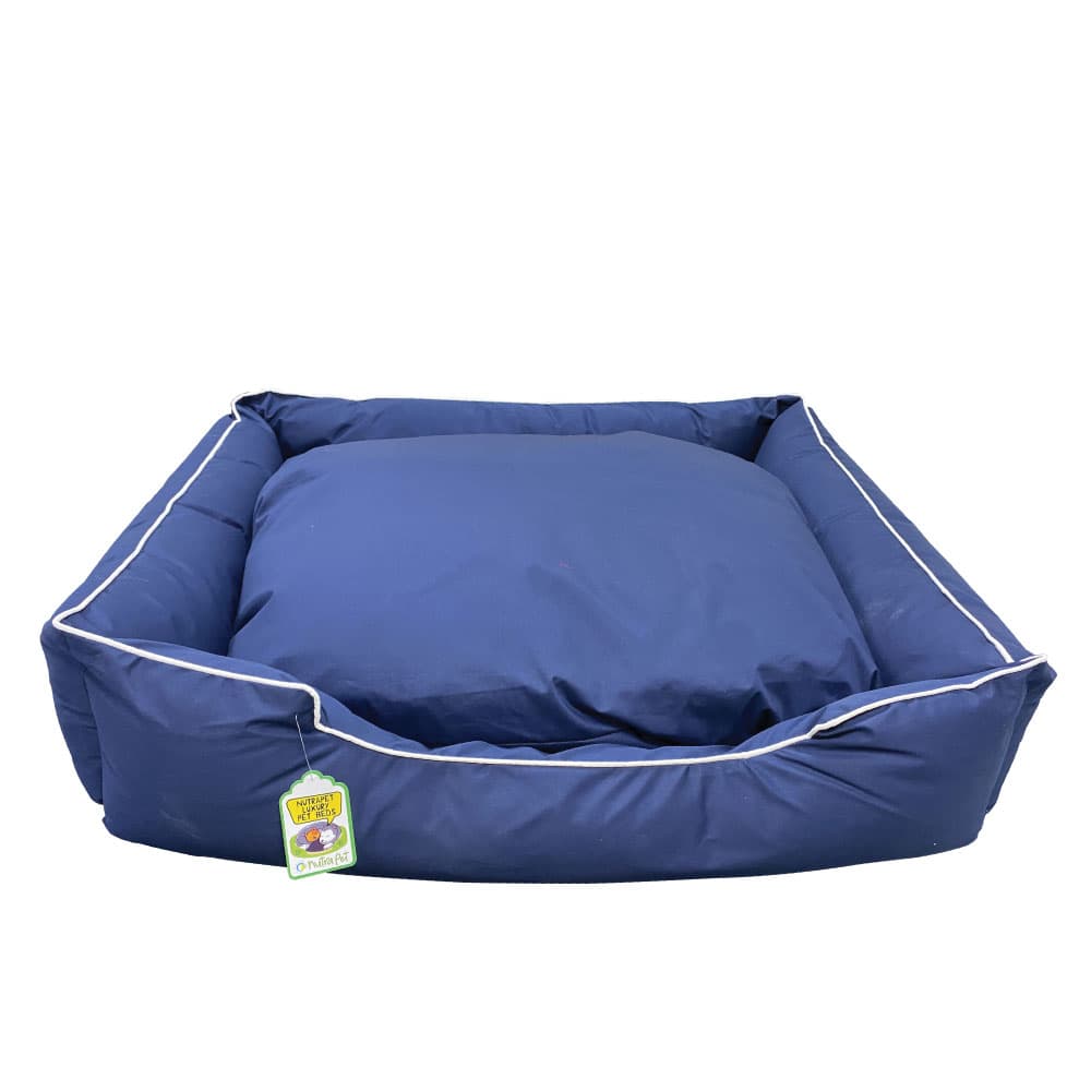Nutrapet L-97Cm W-82Cm H-28Cm W/R Lounger Bed Navy L Dog & Cat beds