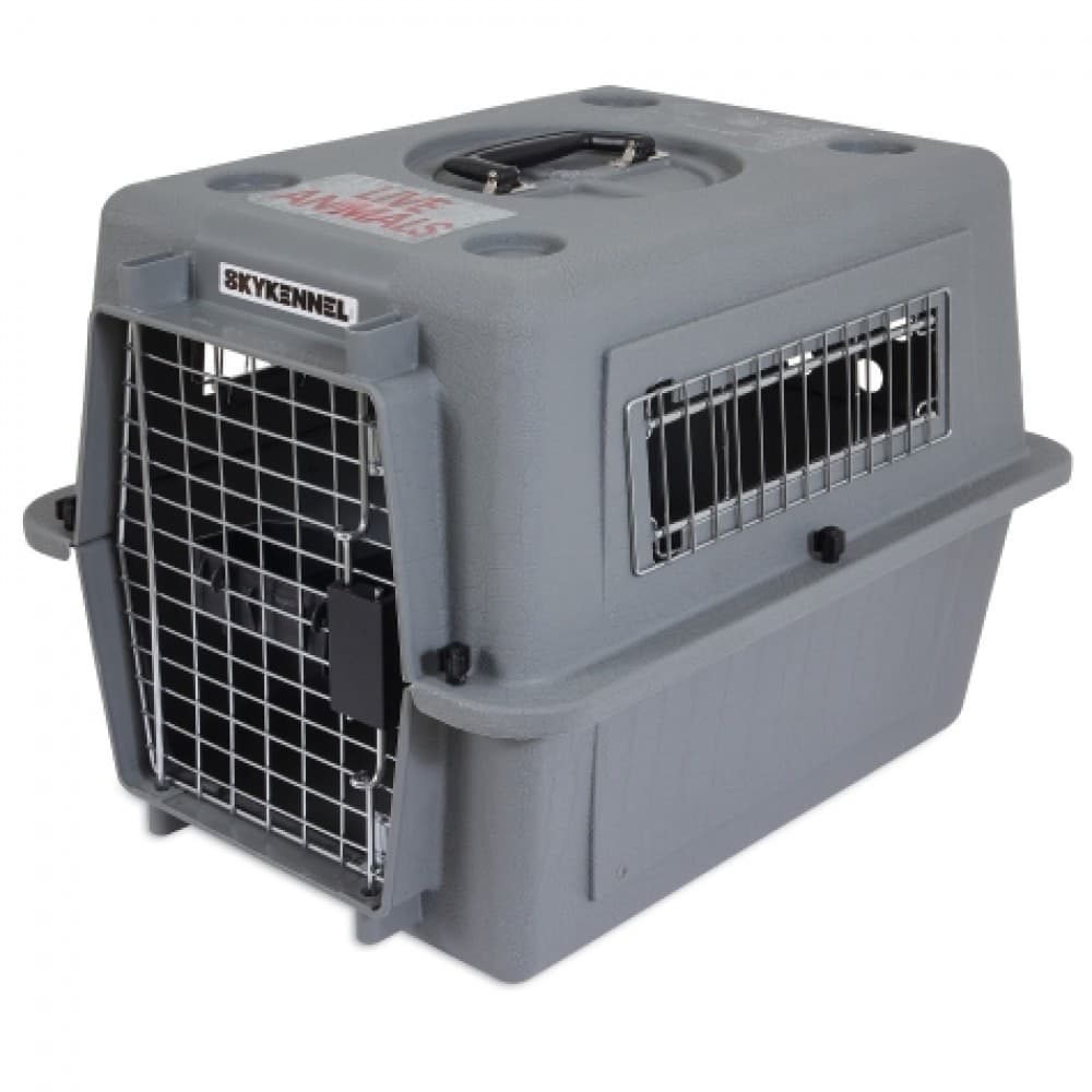 PETMATE SKY KENNEL 21" UP TO 15lbs ~ GRAY
